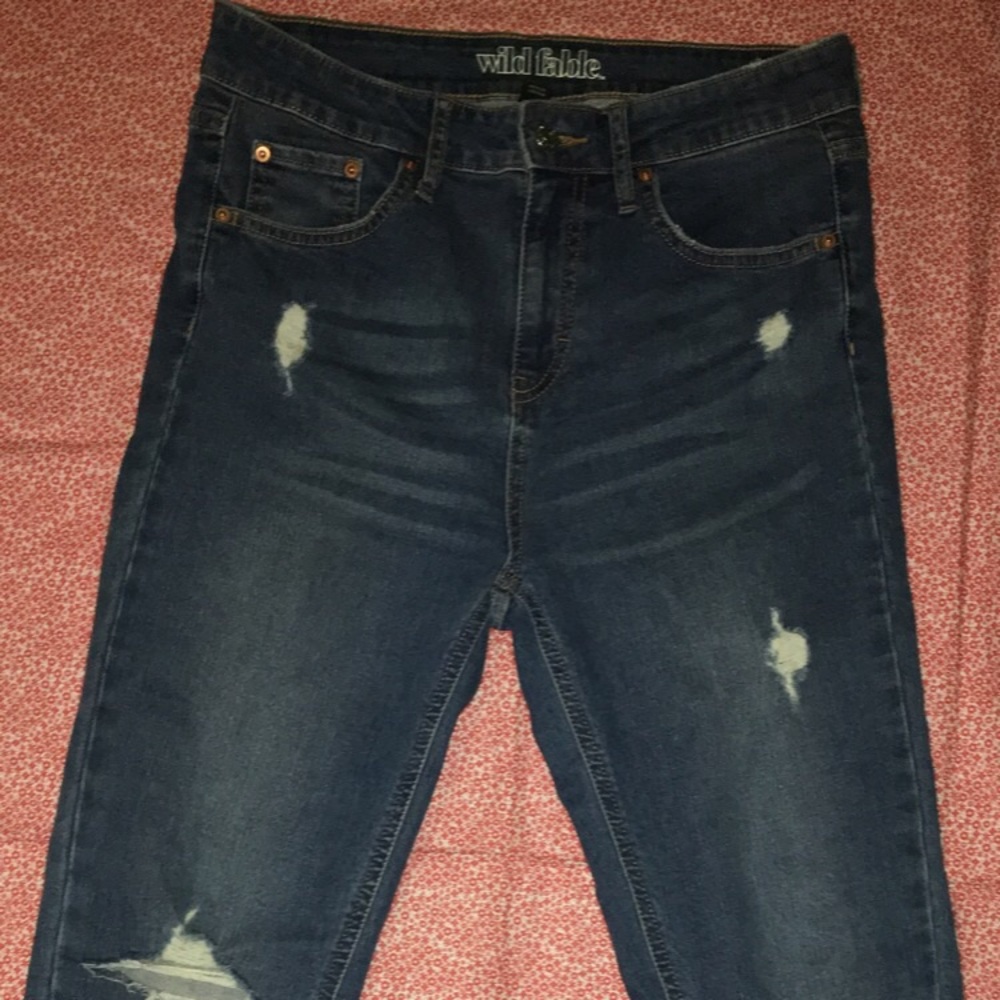 Wild fable ripped skinny jeans high wasted